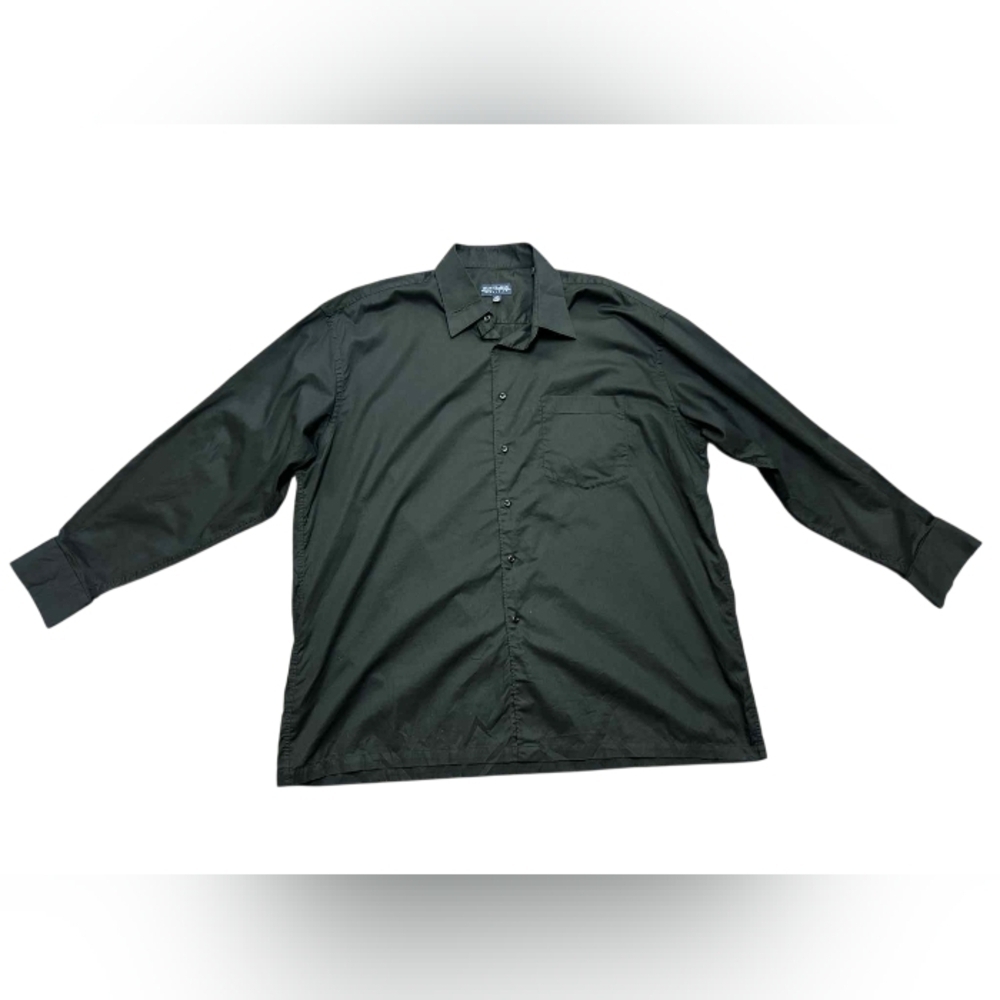 Oscar De La Renta Black Button Down Longsleeve Size 17 1/2 (34/35”) - Picture 4 of 8